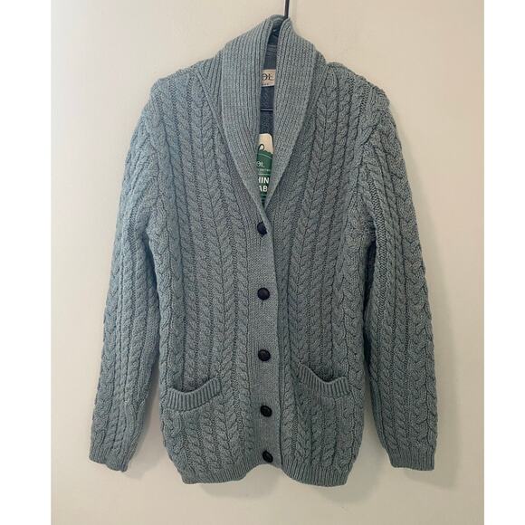 New Saol Ladies Shawl Neck Cardigan 100% Merino Wool, Size Medium - Picture 1 of 3